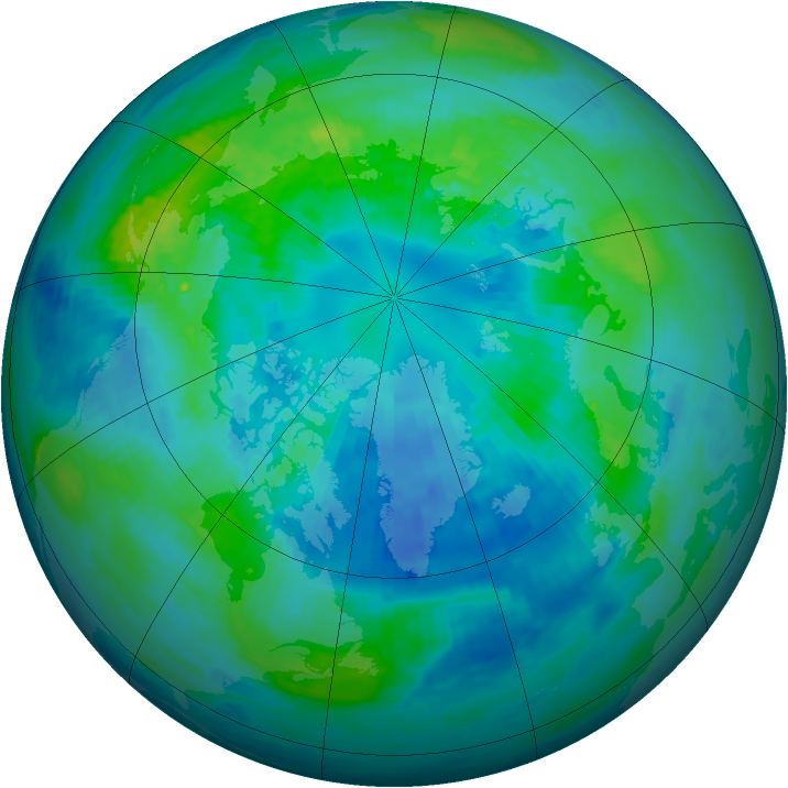Arctic ozone map for 03 October 1994